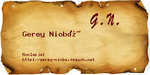 Gerey Niobé névjegykártya